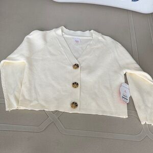 Kids cream Button-Up Sweater